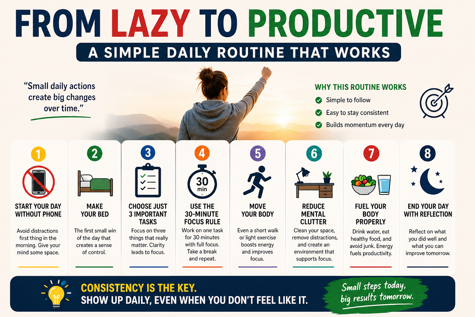 From Lazy to Productive: A Simple Daily Routine That Actually Works ...
