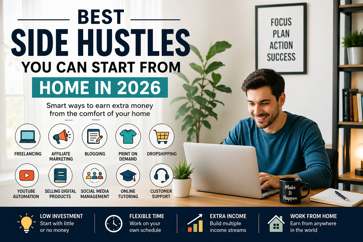 Best Side Hustles You Can Start From Home in 2026 - sunshineyourmindset.com