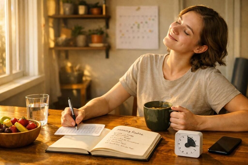 Daily Mindset Routine for building confidence, positivity, and personal growth every day