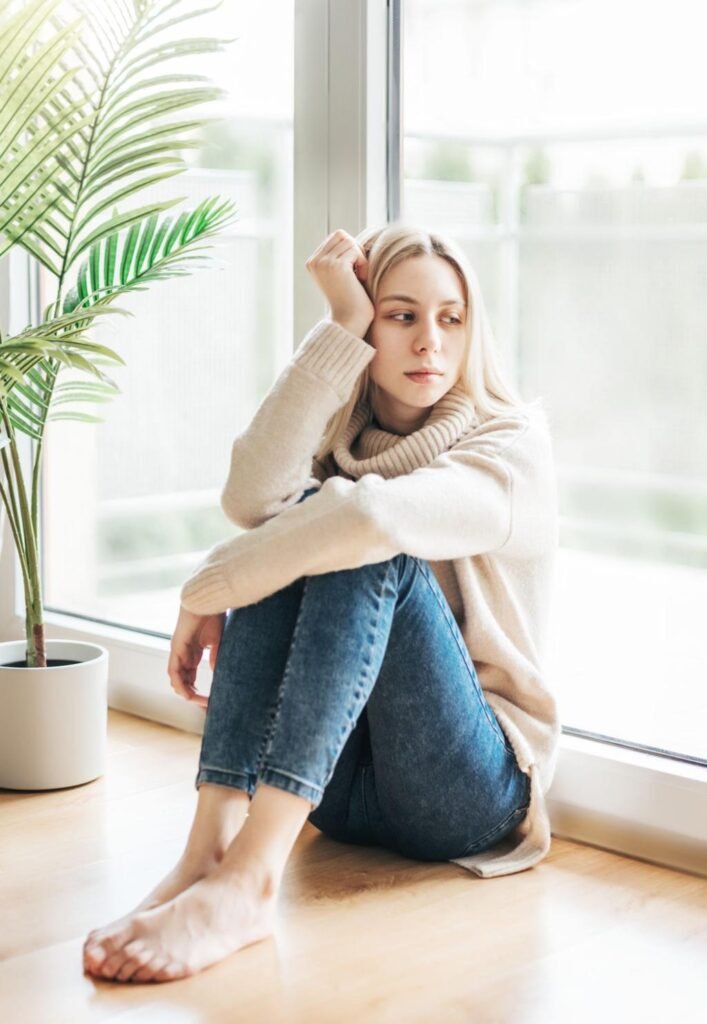 Woman feeling Emotionally Exhausted and overwhelmed