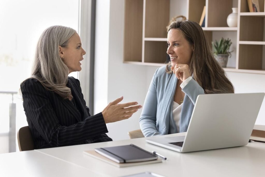 Ladies Advancement Mentoring each other.