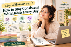 Women trying to Stay Consistent with everyday habits.